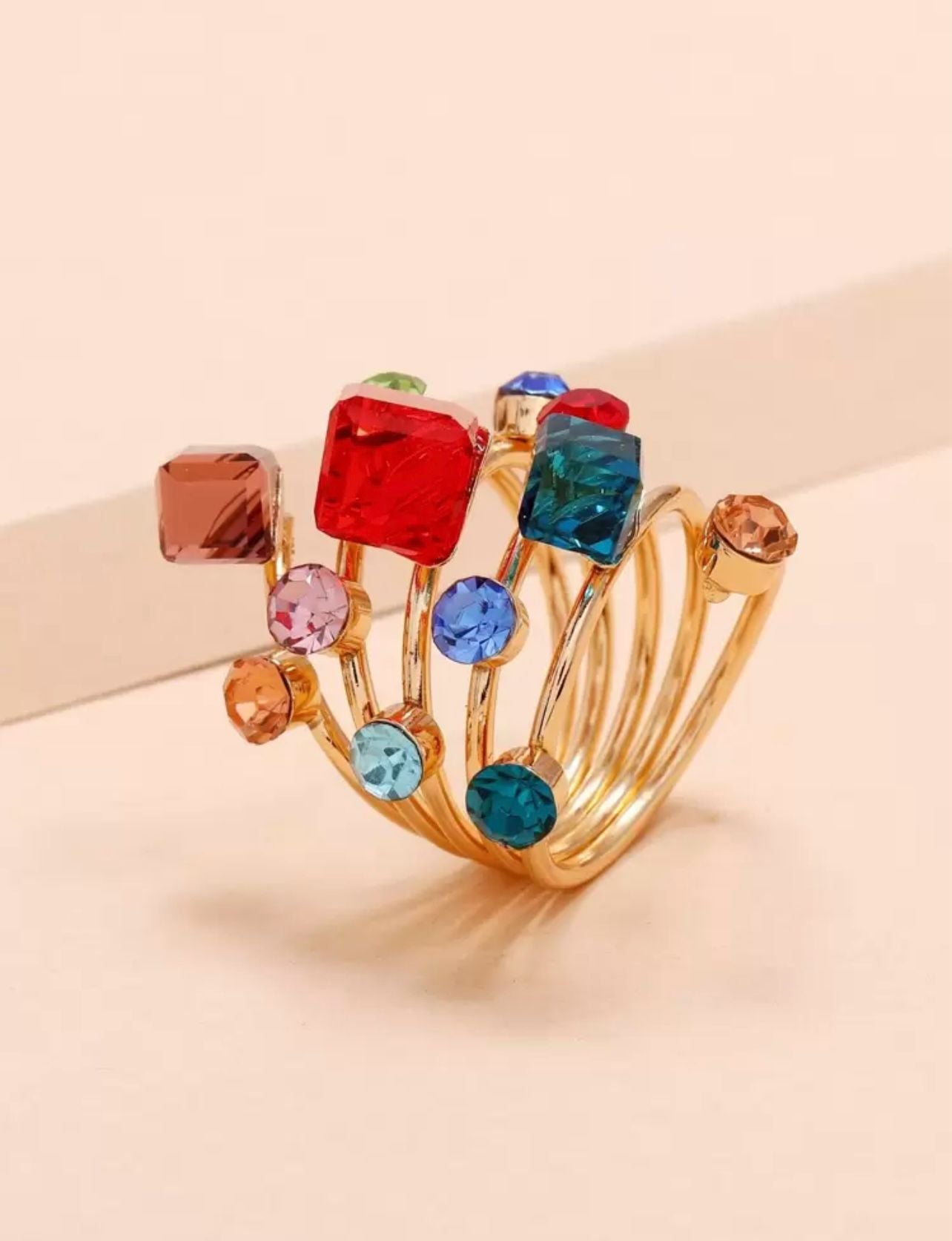 Inel Elegant cu Zirconiu Multicolor