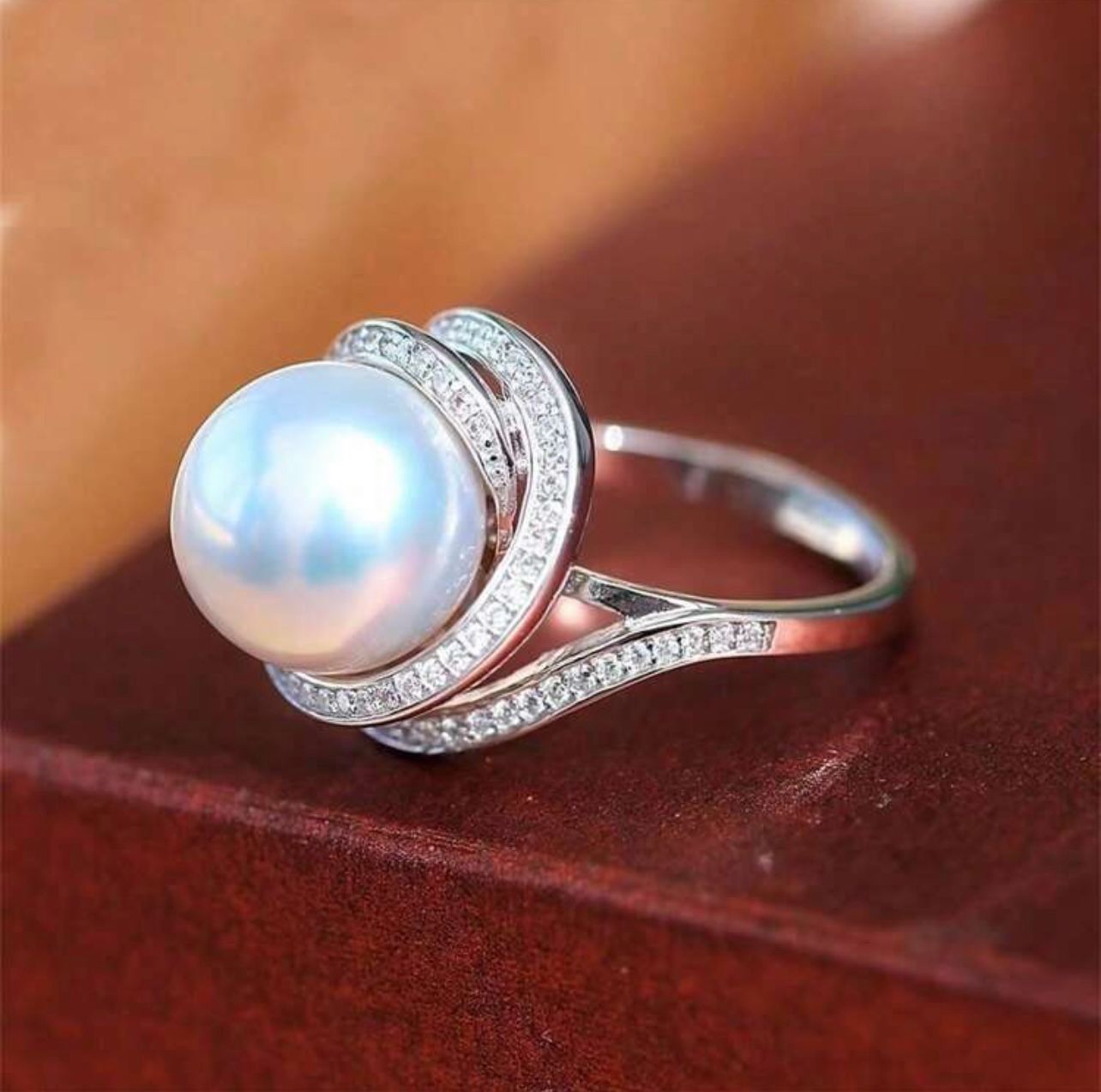 Inel de Lux Coreean cu Perlă Înglobată