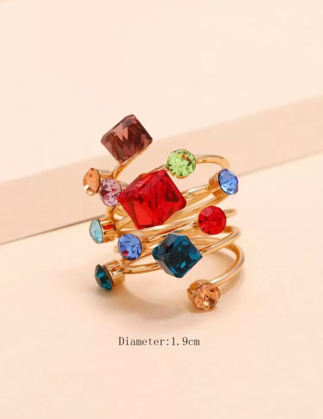 Inel Elegant cu Zirconiu Multicolor