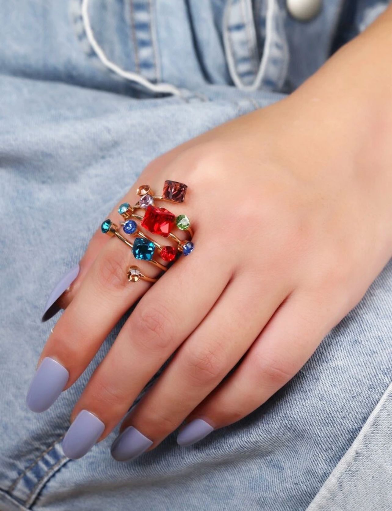 Inel Elegant cu Zirconiu Multicolor